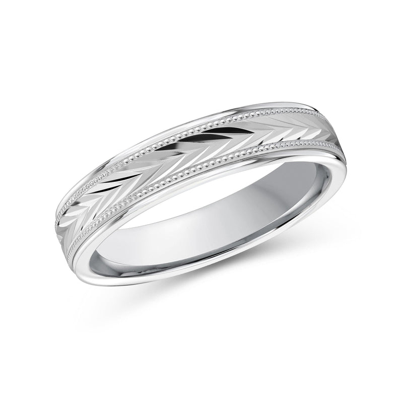 Chevron Milgrain Men's Band