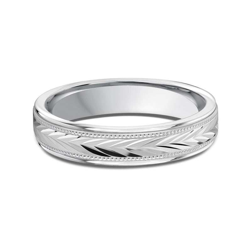Chevron Milgrain Men's Band
