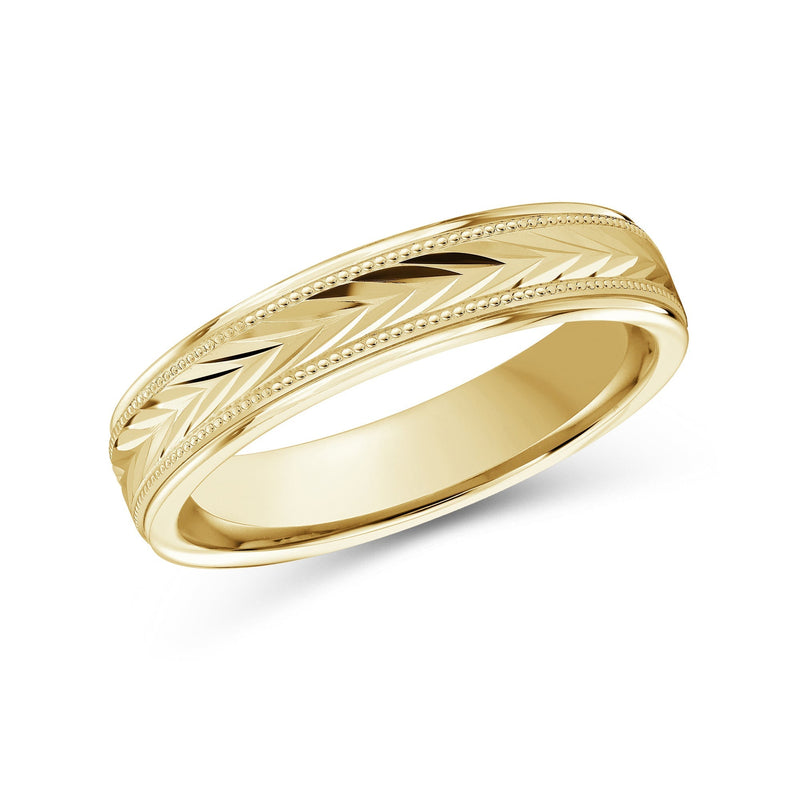 Chevron Milgrain Men's Band
