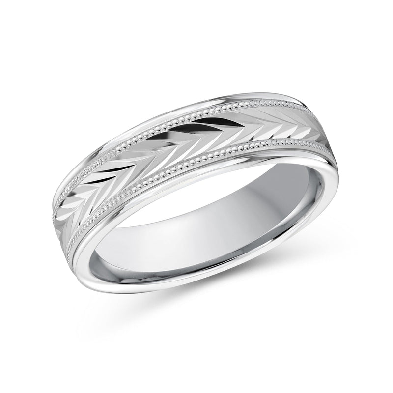 Chevron Milgrain Men's Band
