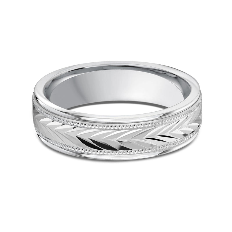 Chevron Milgrain Men's Band