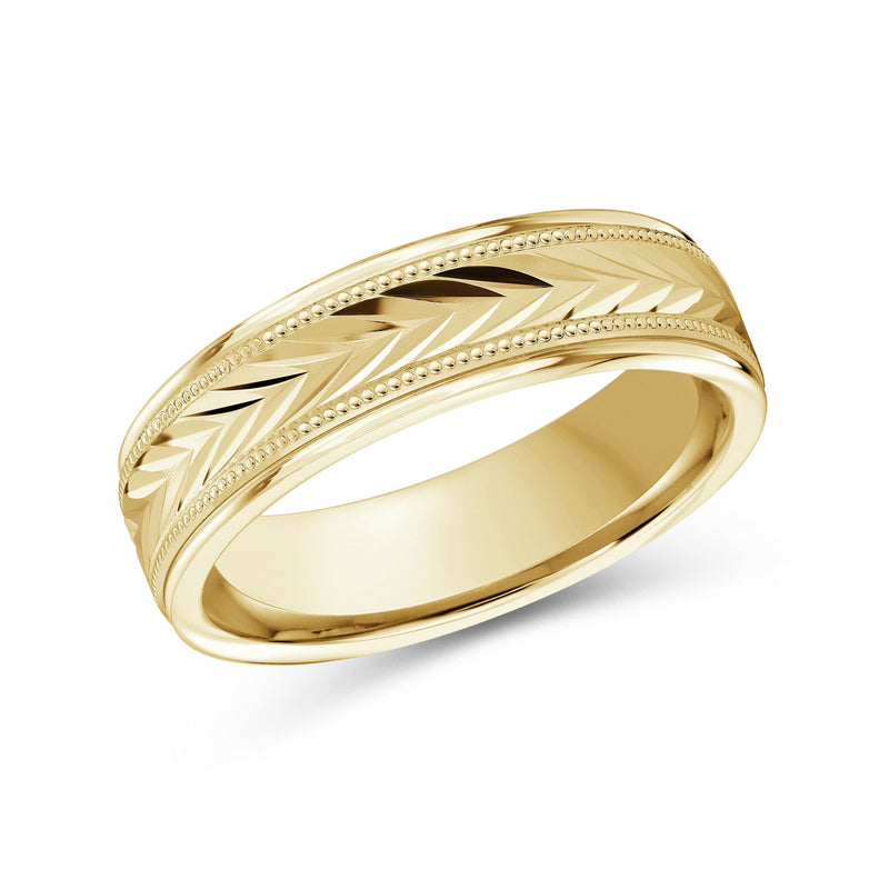 Chevron Milgrain Men's Band