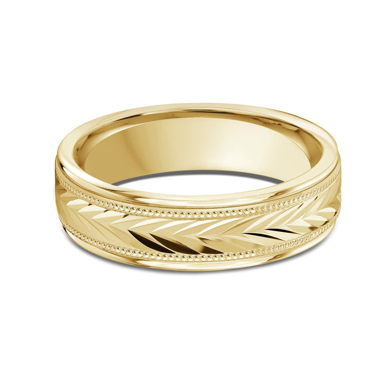 Chevron Milgrain Men's Band