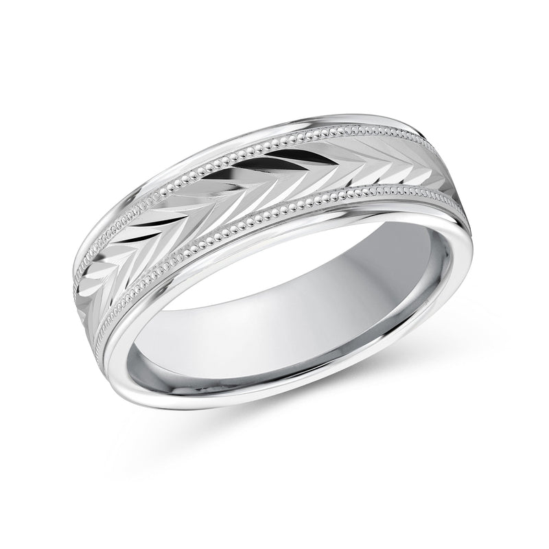 Chevron Milgrain Men's Band