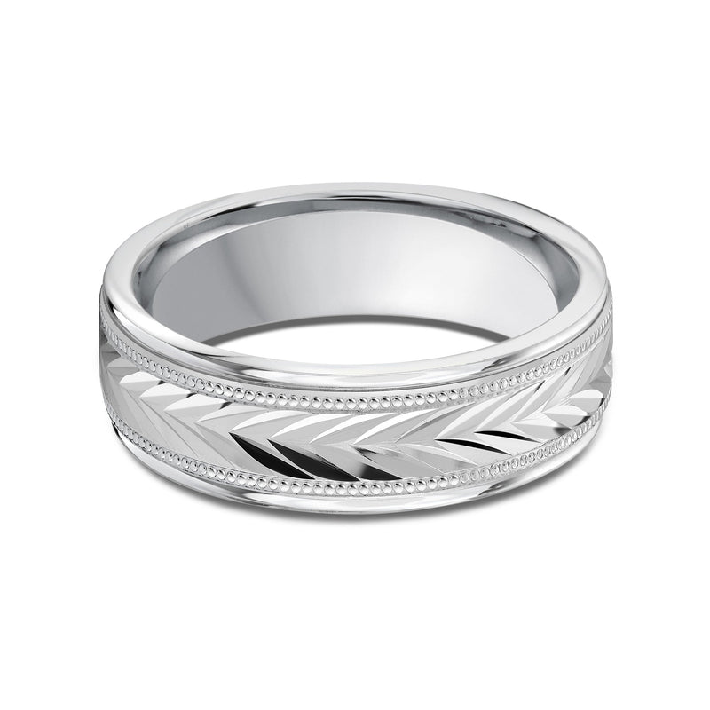 Chevron Milgrain Men's Band
