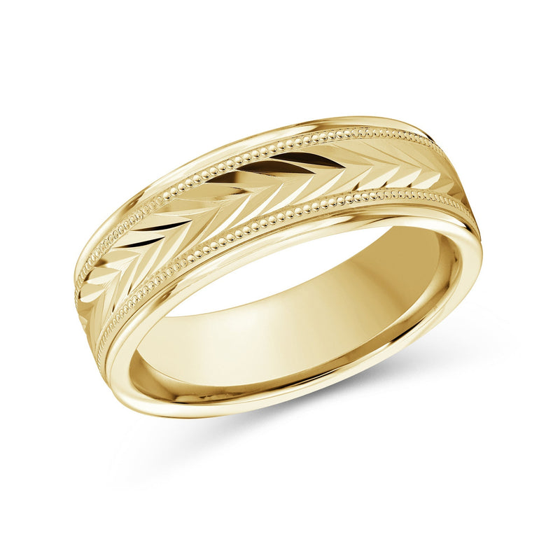 Chevron Milgrain Men's Band