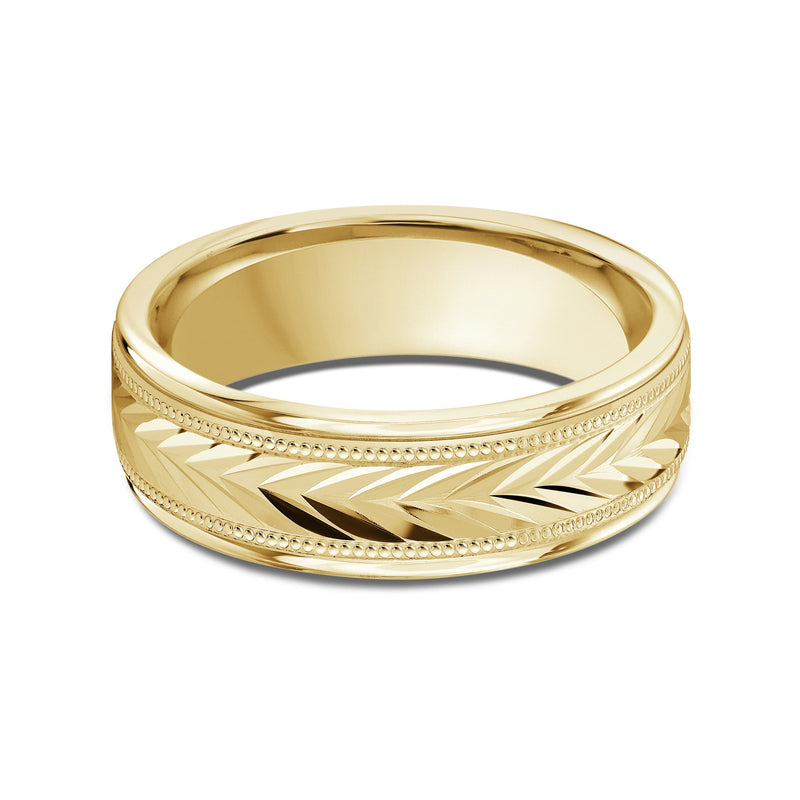 Chevron Milgrain Men's Band