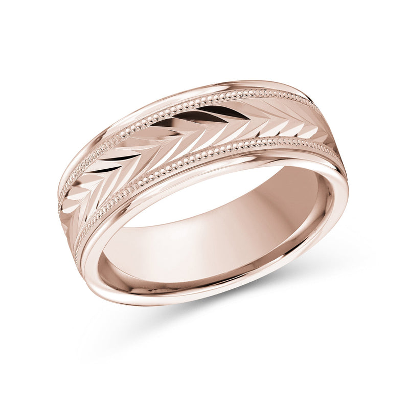 Chevron Milgrain Men's Band
