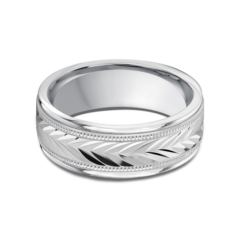 Chevron Milgrain Men's Band