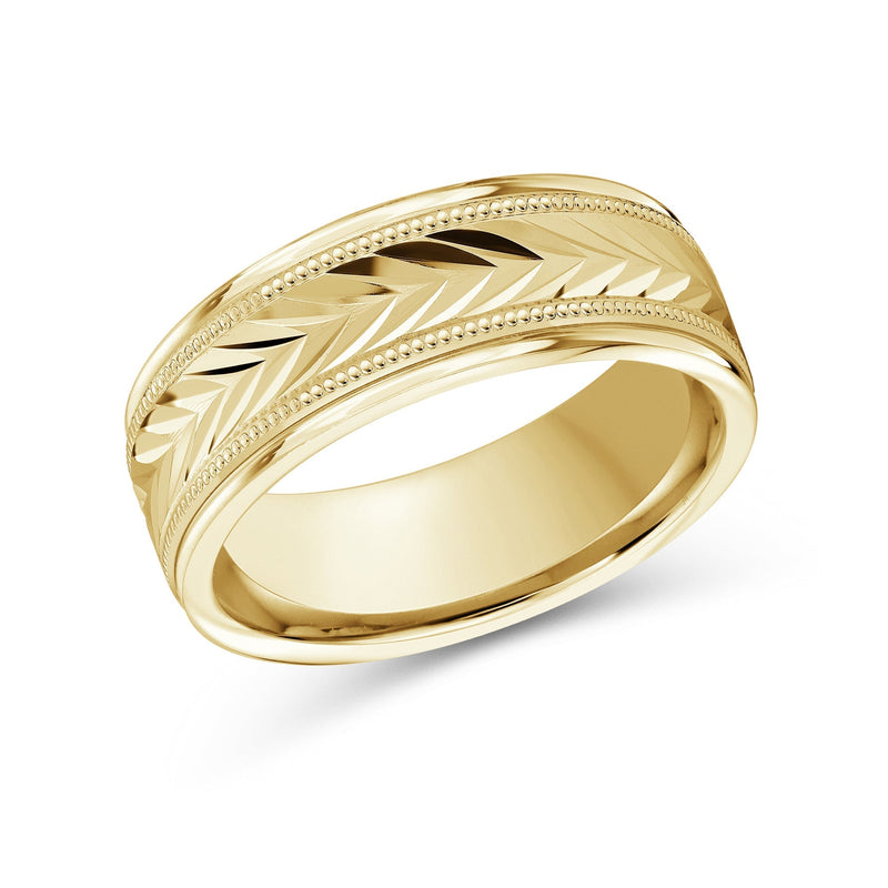 Chevron Milgrain Men's Band