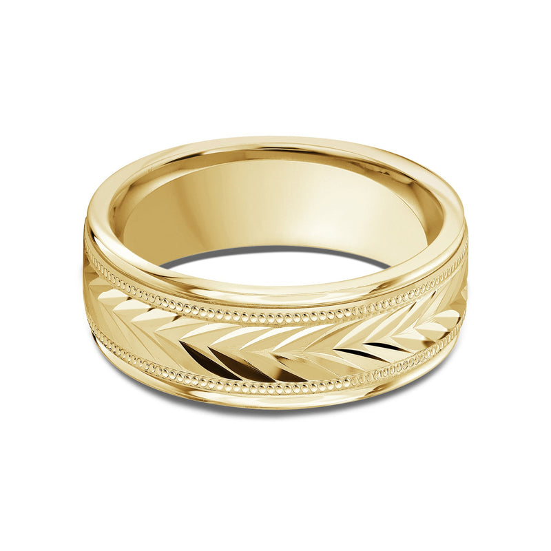 Chevron Milgrain Men's Band