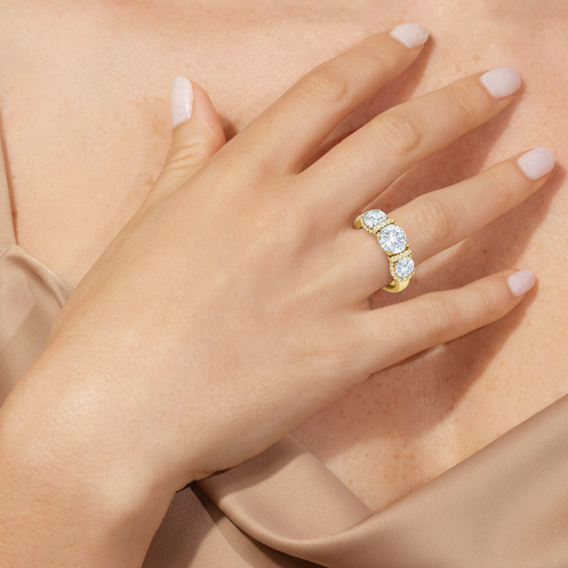 The Fulton Three Stone Ring