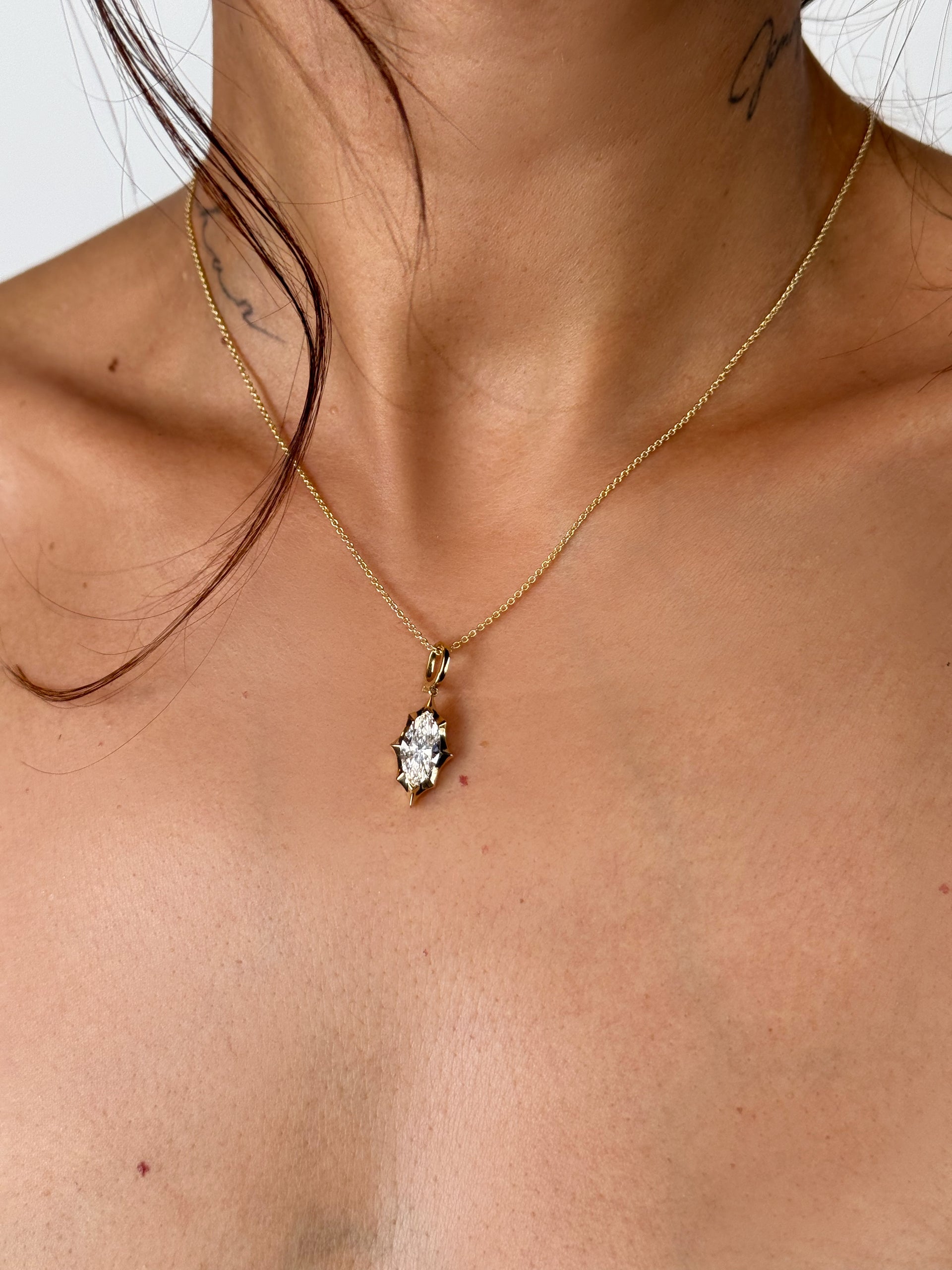 Marcelli Marquise Solitaire Pendant