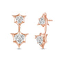 Haloid Lab Grown Diamond Front & Back Earrings