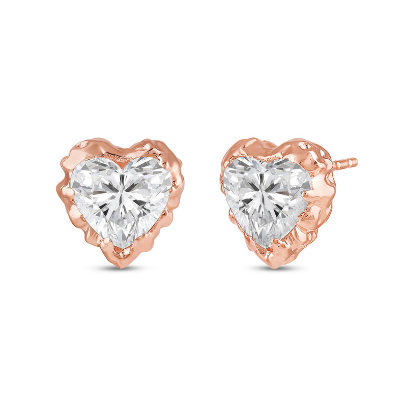 Icona Heart Solitaire Earrings
