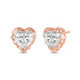 Icona Heart Lab Grown Diamond Solitaire Earrings
