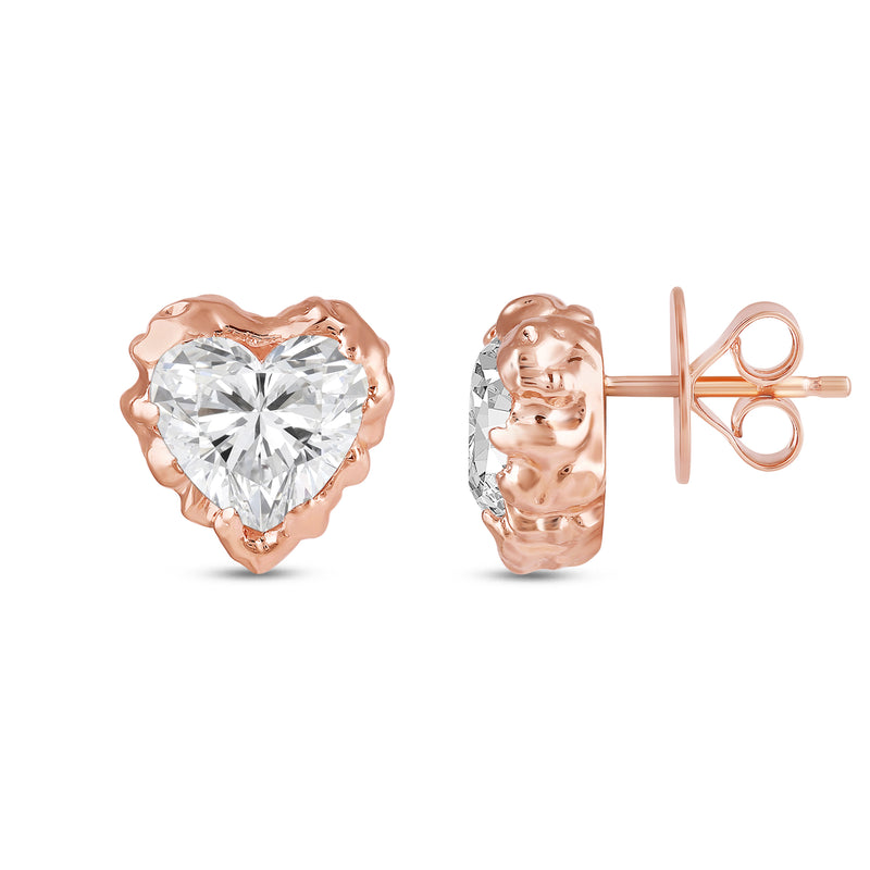Icona Heart Solitaire Earrings