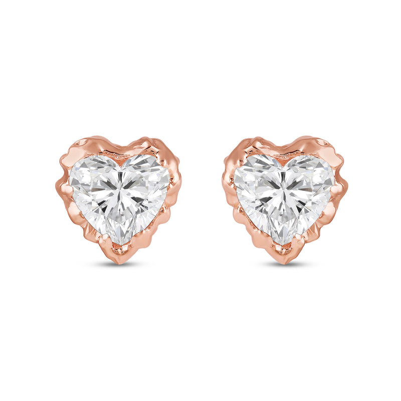 Icona Heart Solitaire Earrings