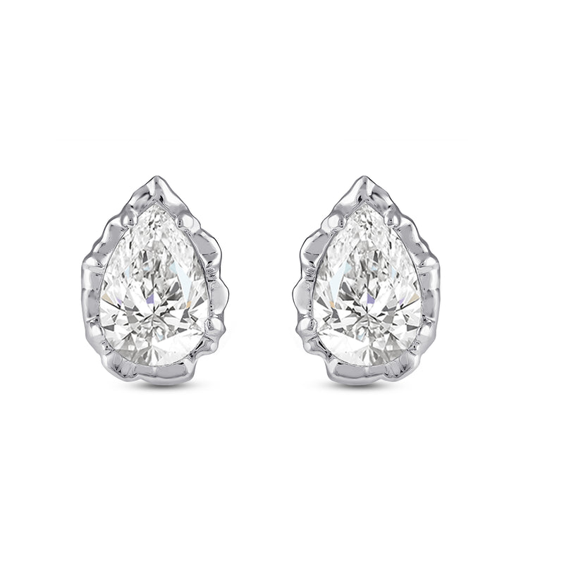 Icona Pear Solitaire Earrings
