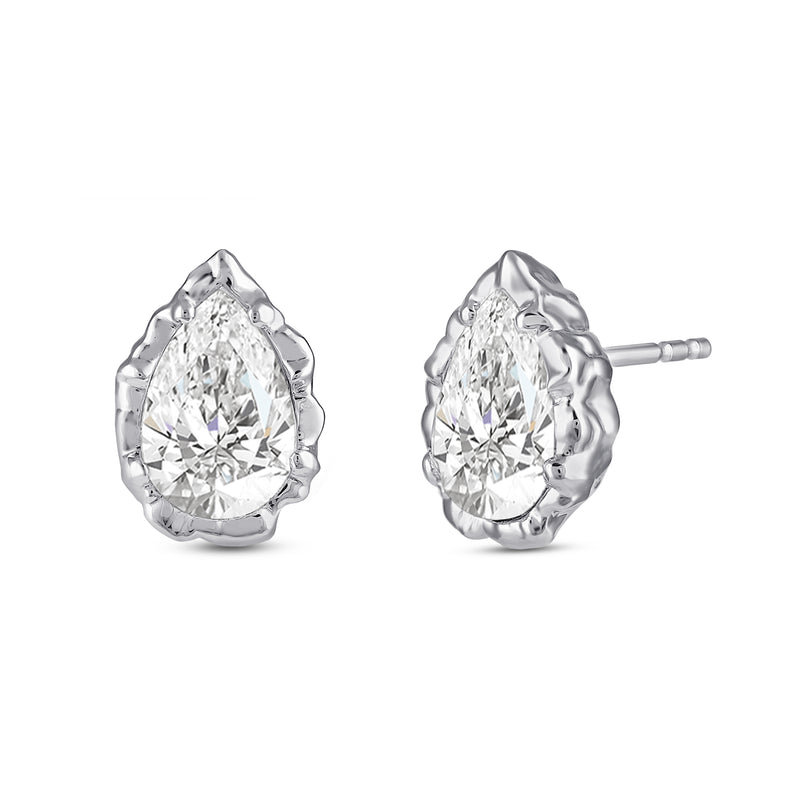 Icona Pear Solitaire Earrings