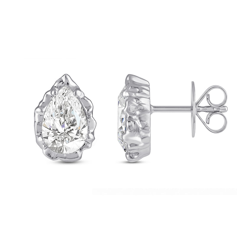 Icona Pear Solitaire Earrings