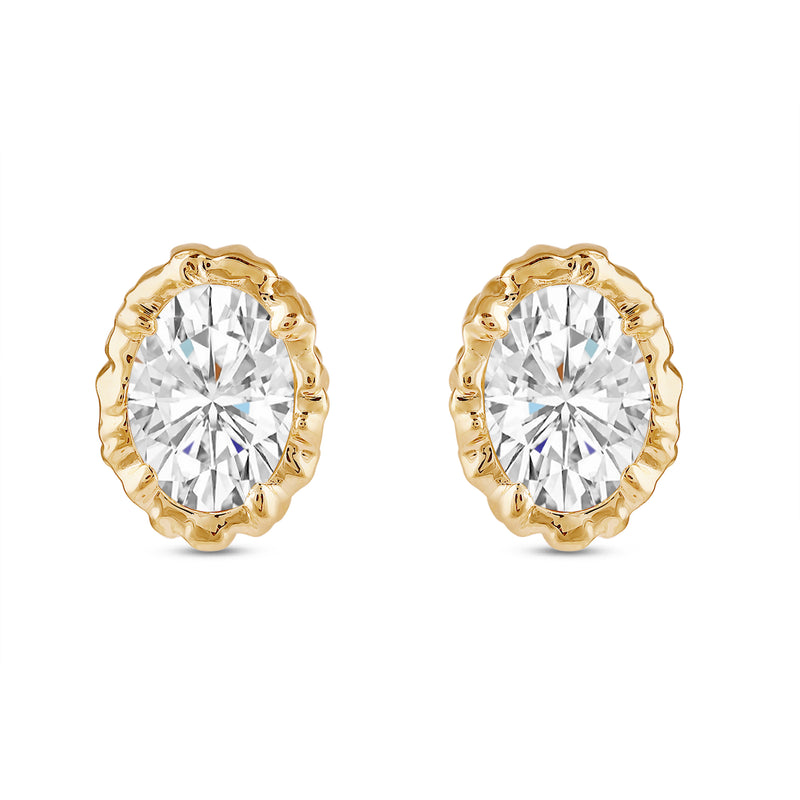 Icona Oval Solitaire Earrings