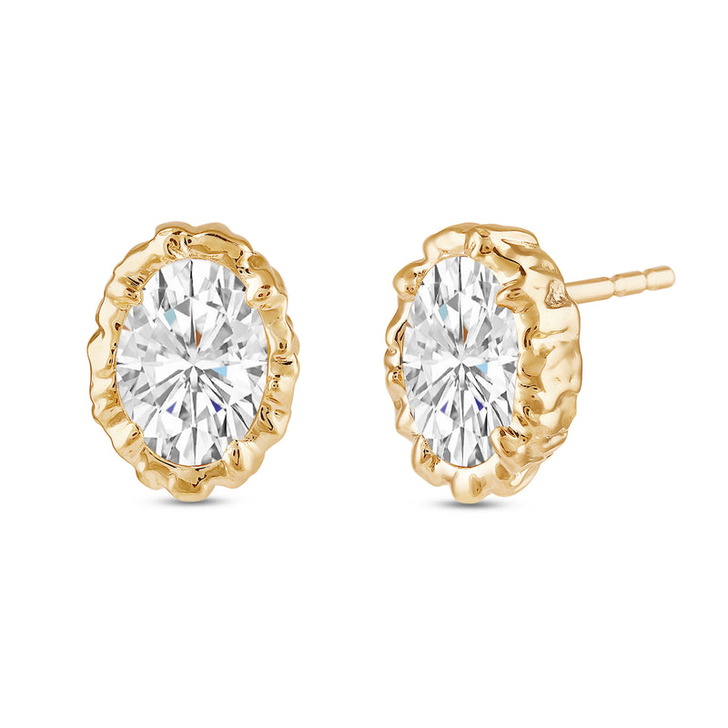 Icona Oval Solitaire Earrings