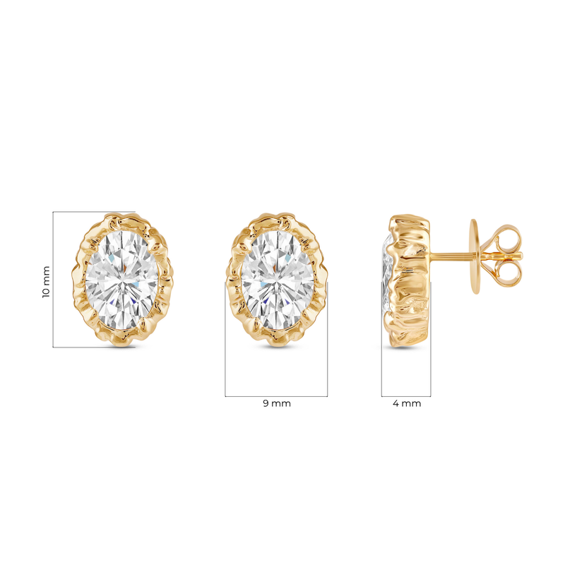 Icona Oval Solitaire Earrings