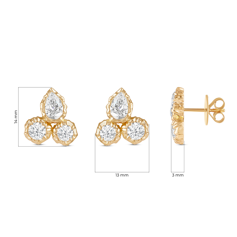 Clusteris Trio Earrings