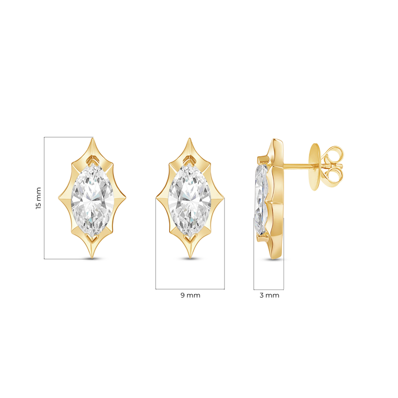 Marcelli Marquise Solitaire Earrings