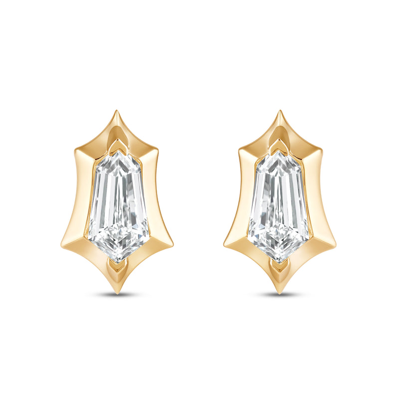 Marcelli Sheild Cut Solitaire Earrings