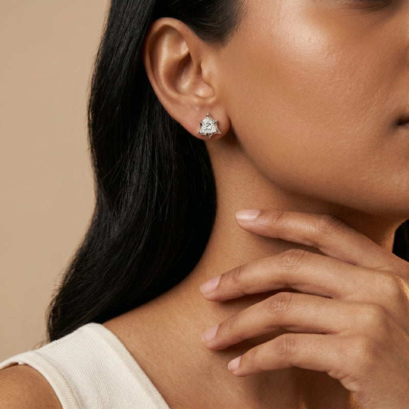 Marcelli Trillion Solitaire Earrings