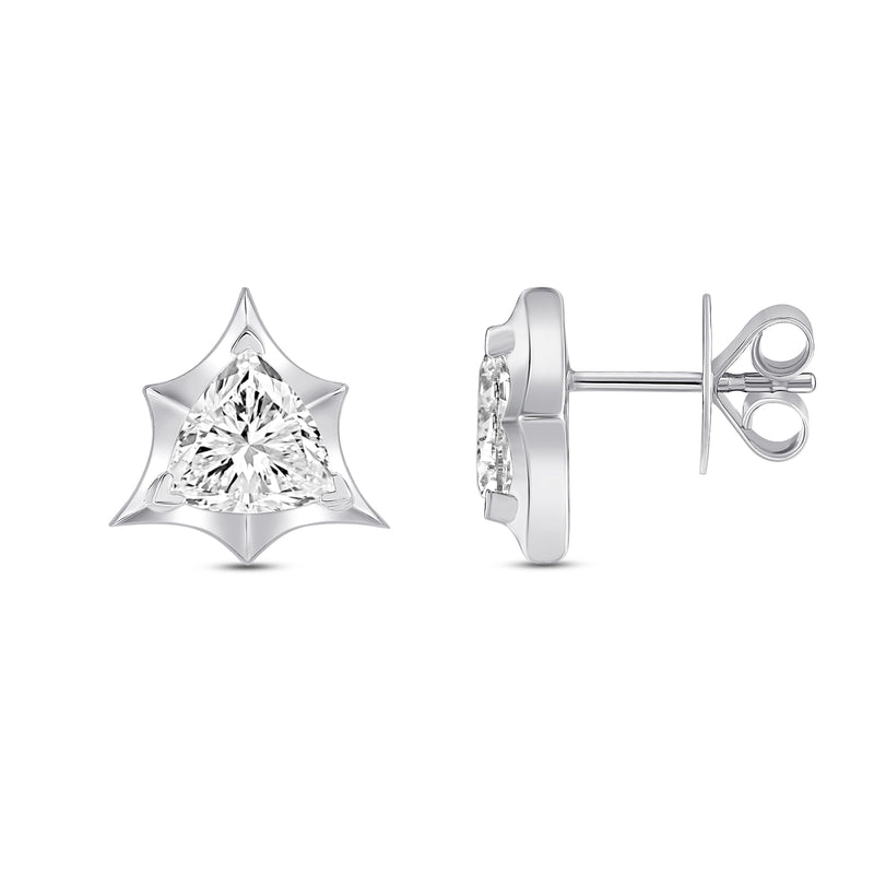Marcelli Trillion Solitaire Earrings