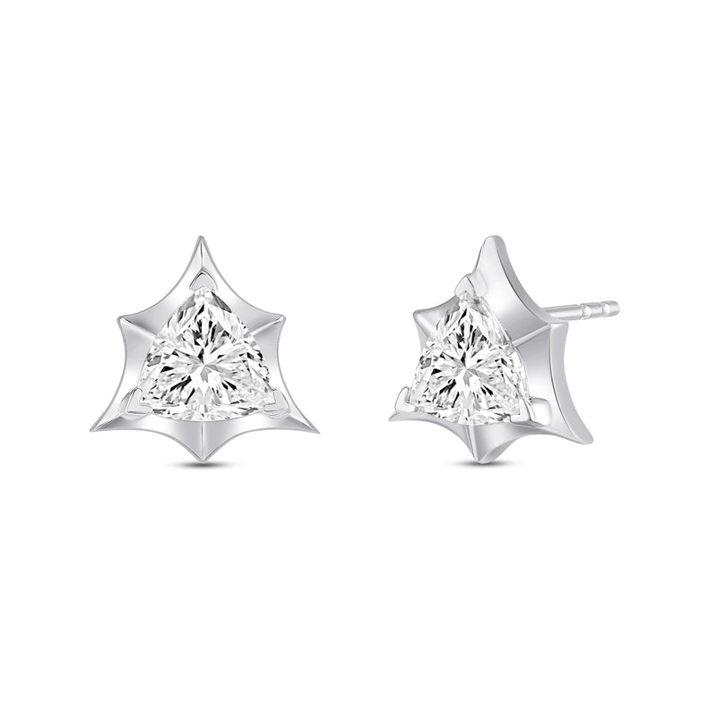 Marcelli Trillion Solitaire Earrings