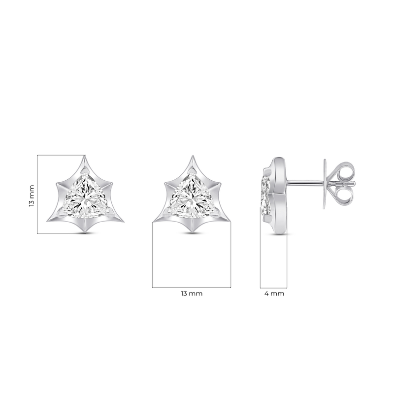 Marcelli Trillion Solitaire Earrings