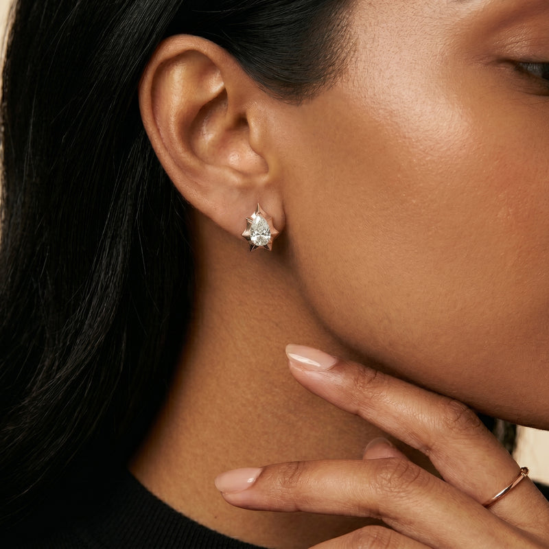 Marcelli Pear Solitaire Earrings