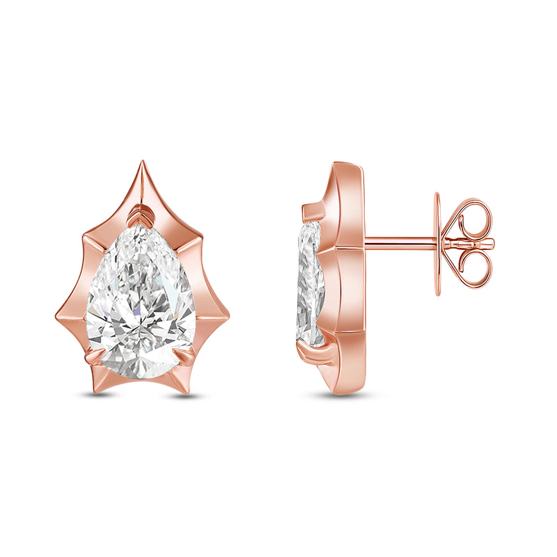 Marcelli Pear Solitaire Earrings