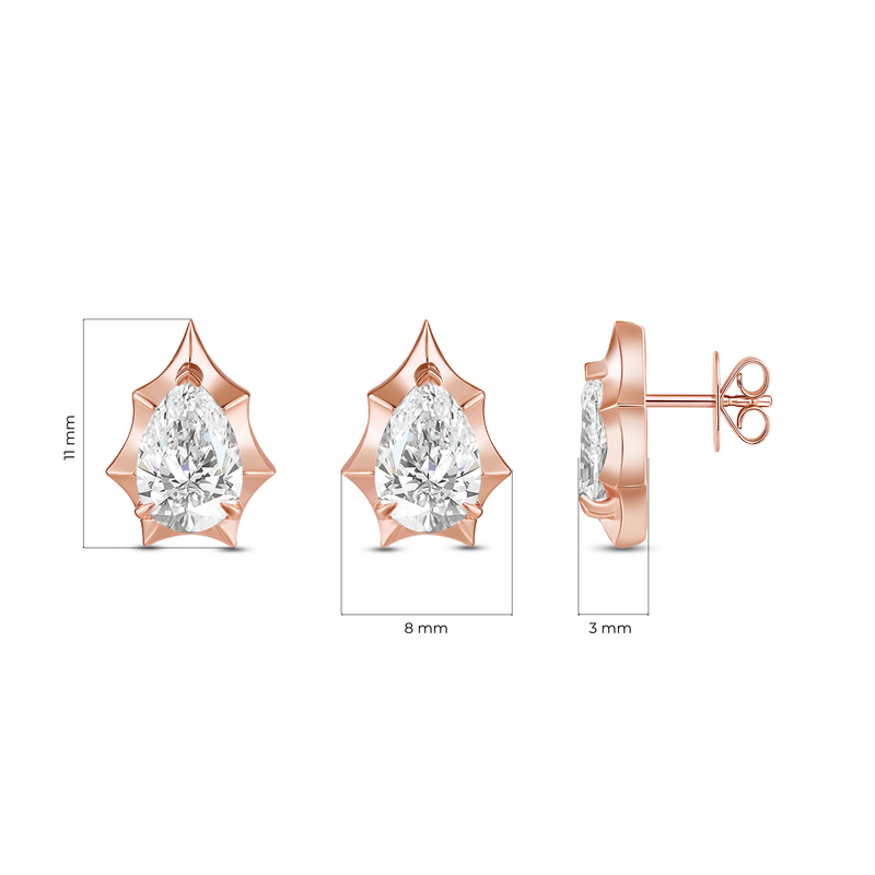 Marcelli Pear Solitaire Earrings