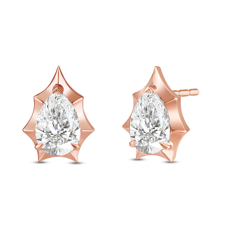 Marcelli Pear Solitaire Earrings