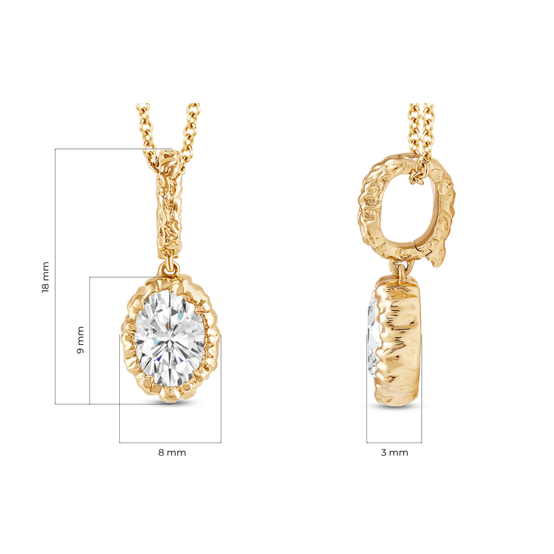Icona Oval Solitaire Pendant