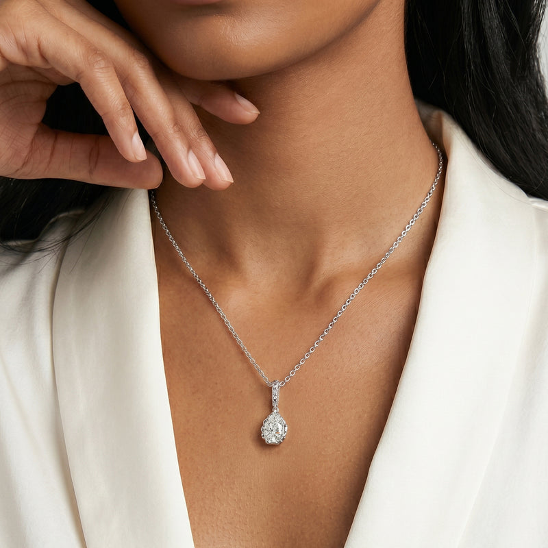 Icona Pear Solitaire Pendant