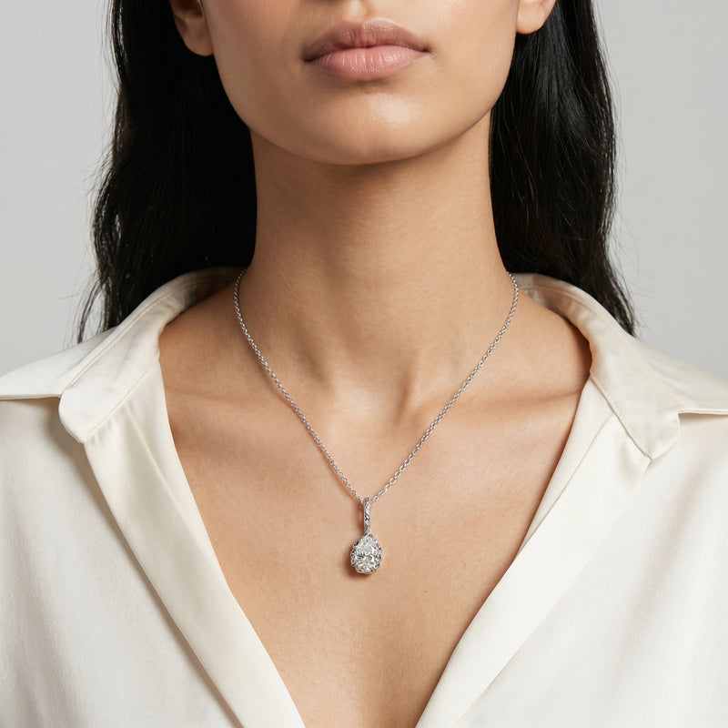 Icona Pear Solitaire Pendant