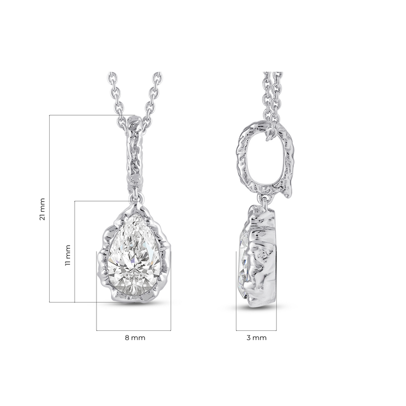 Icona Pear Solitaire Pendant
