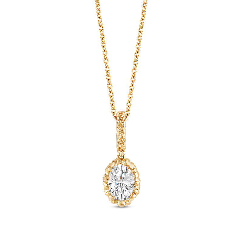Icona Oval Solitaire Pendant