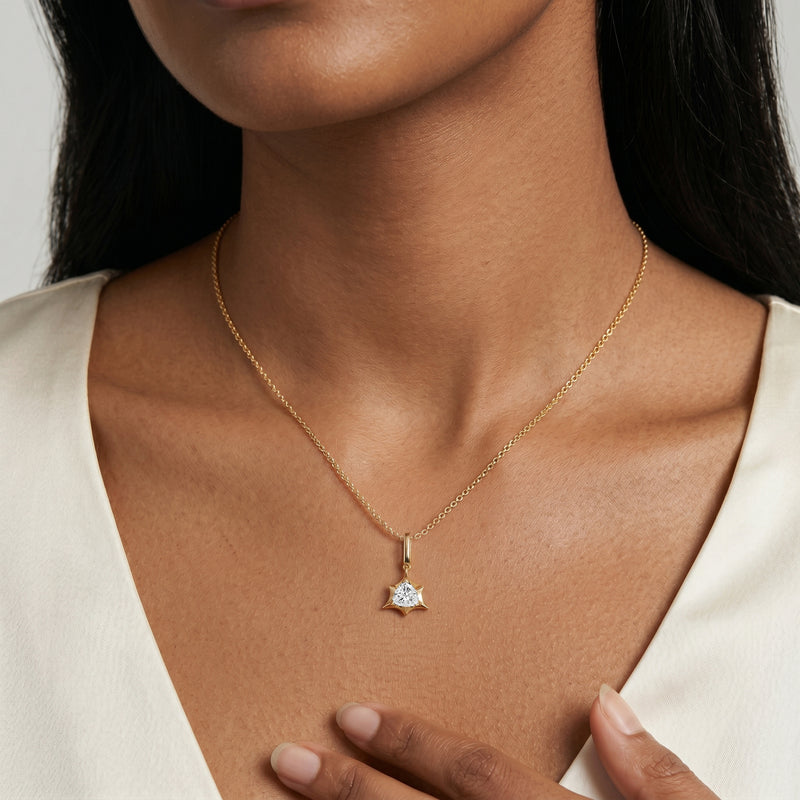 Marcelli Trillion Cut Solitaire Charm