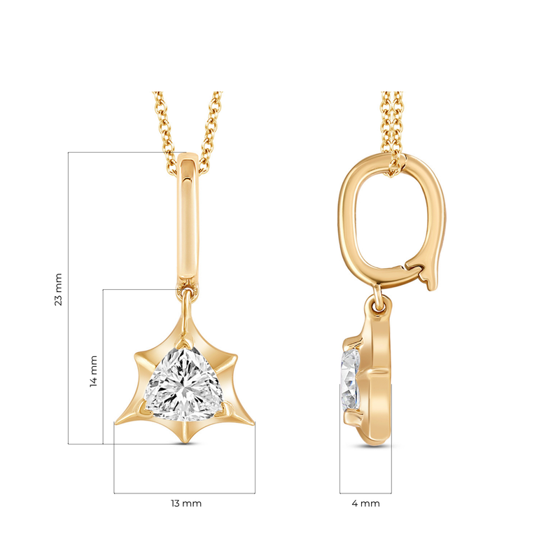 Marcelli Trillion Cut Solitaire Charm