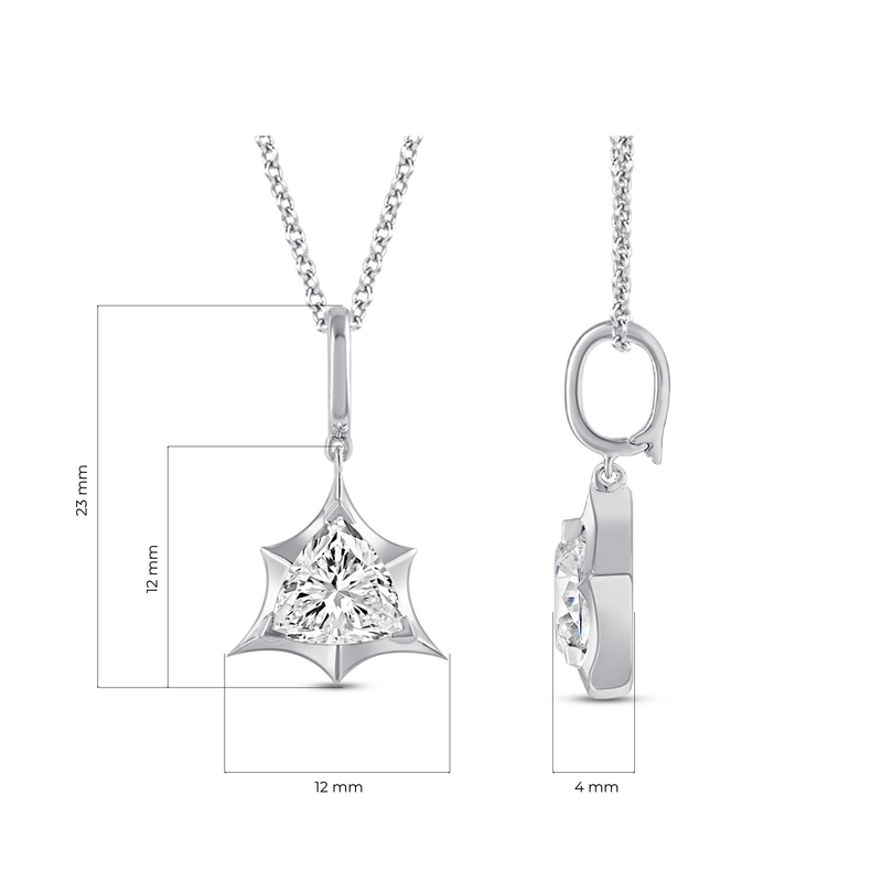 Marcelli Trillion Solitaire Pendant