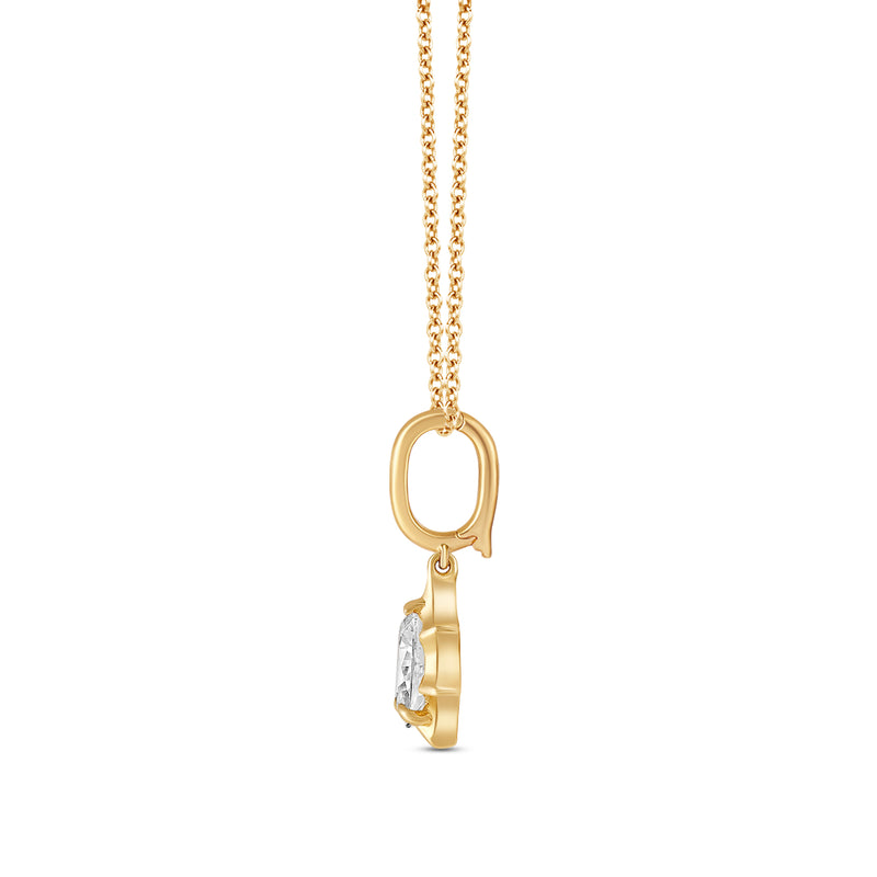 Marcelli Pear Lab Grown Diamond Solitaire Pendant