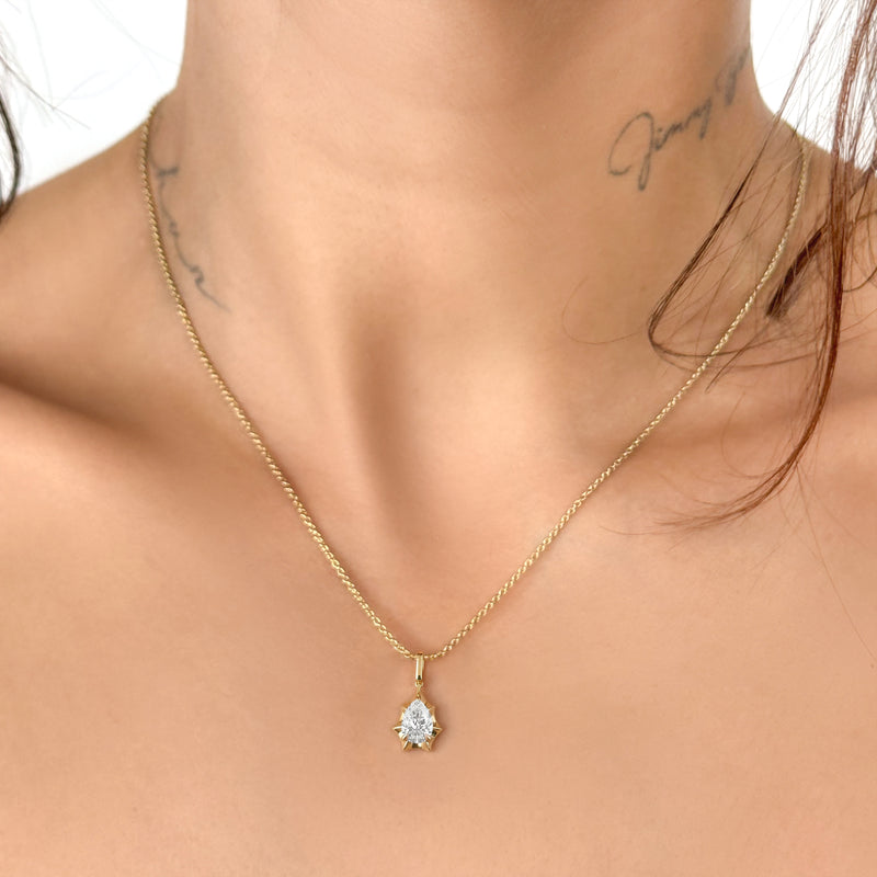 Marcelli Pear Solitaire Charm