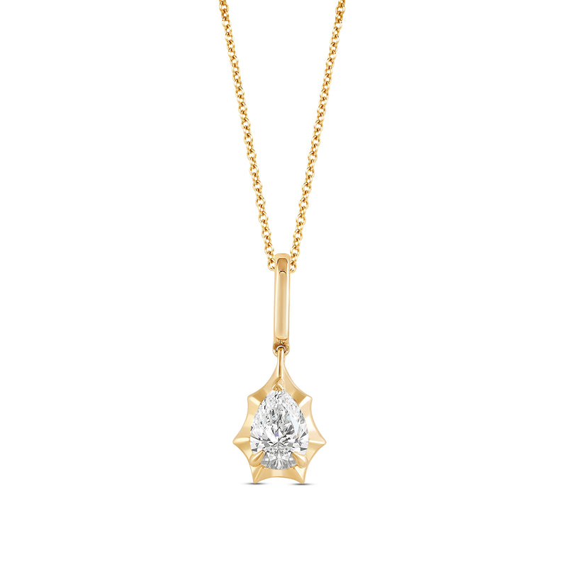 Marcelli Pear Solitaire Charm